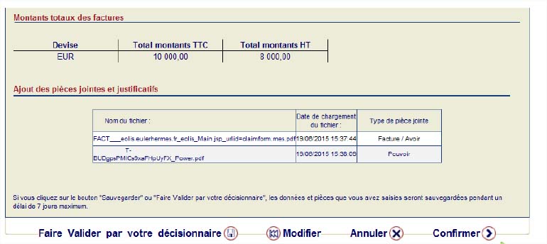 Procédure de déclaration de facture impayée Euler-Hermes avec EOLIS