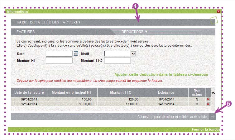 Procédure de déclaration de facture impayée avec GROUPAMA ASSURANCE CREDIT - déduire des factures