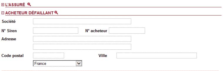 Procédure de déclaration de facture impayée avec GROUPAMA ASSURANCE CREDIT - recherche d'acheteurs non dénommés à l'étranger