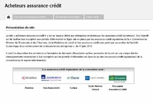Site internet acheteur d'assurance crédit