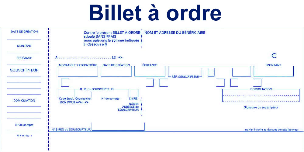 Définition Billet à ordre