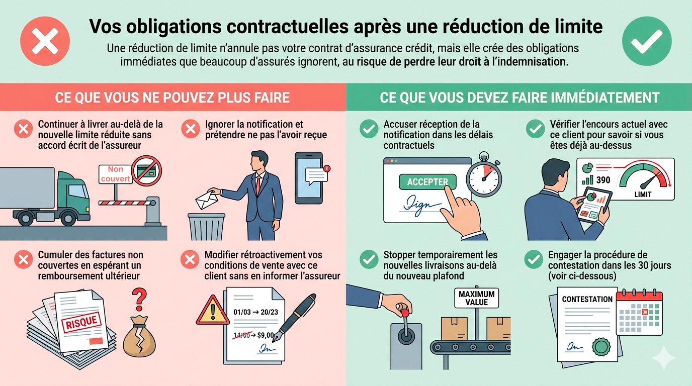 Comment contester un refus ou une réduction de limite avec l'assurance crédit